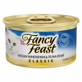 Fancy Feast Classic Ocean Whitefish and Tuna Feast 85g 1 Carton (24 Cans)